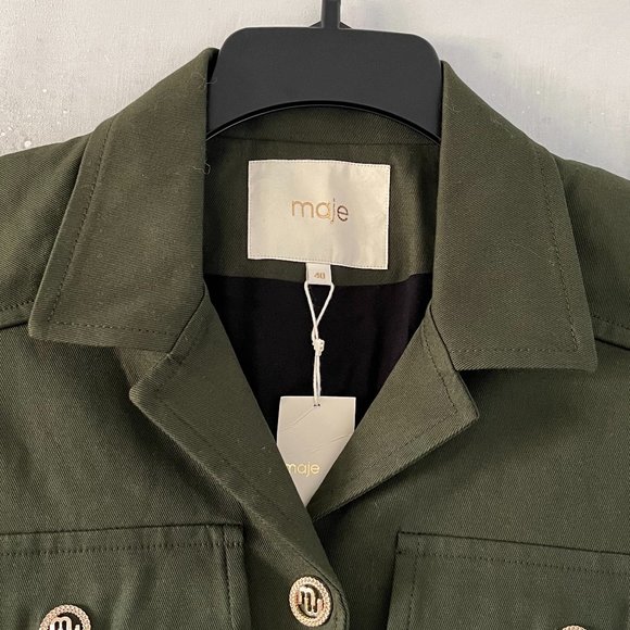 Maje Guesna Dark Khaki Jacket (NWT) - Picture 7 of 16
